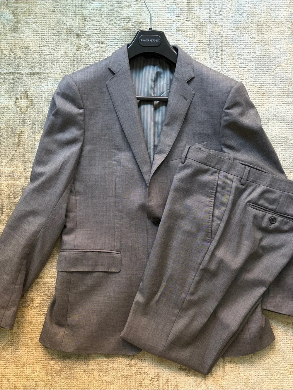 Banana Republic Men’s Trabaldo Togna Slim Wool Suit 38R Jacket 31x30 Pants - Picture 1 of 10